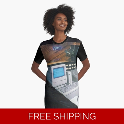 Le Studio Graphic T-Shirt Dress SSL Console Board and Room